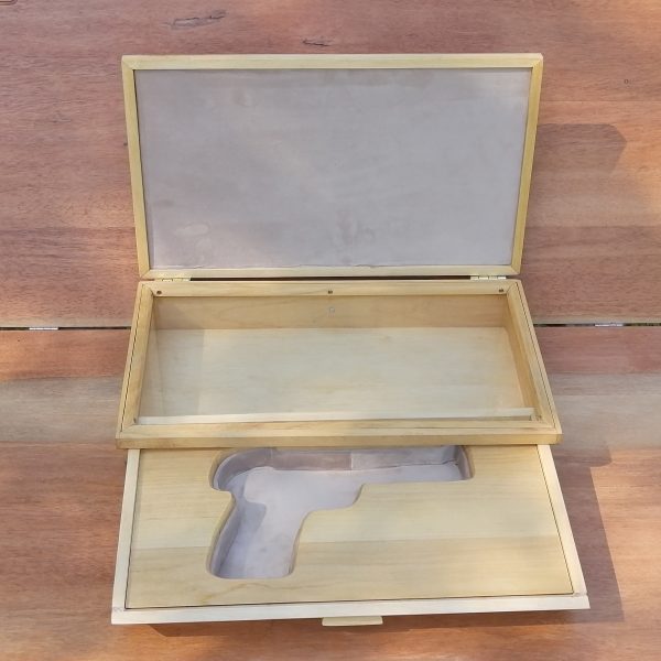 Caixa de luxo marfim Arma de fogo Colt 1911 calibre 45 e 9mm